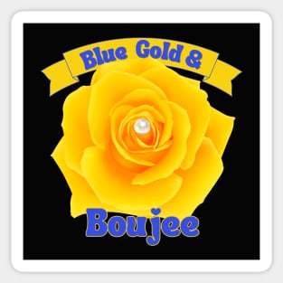 Blue Gold & Boujee Sticker